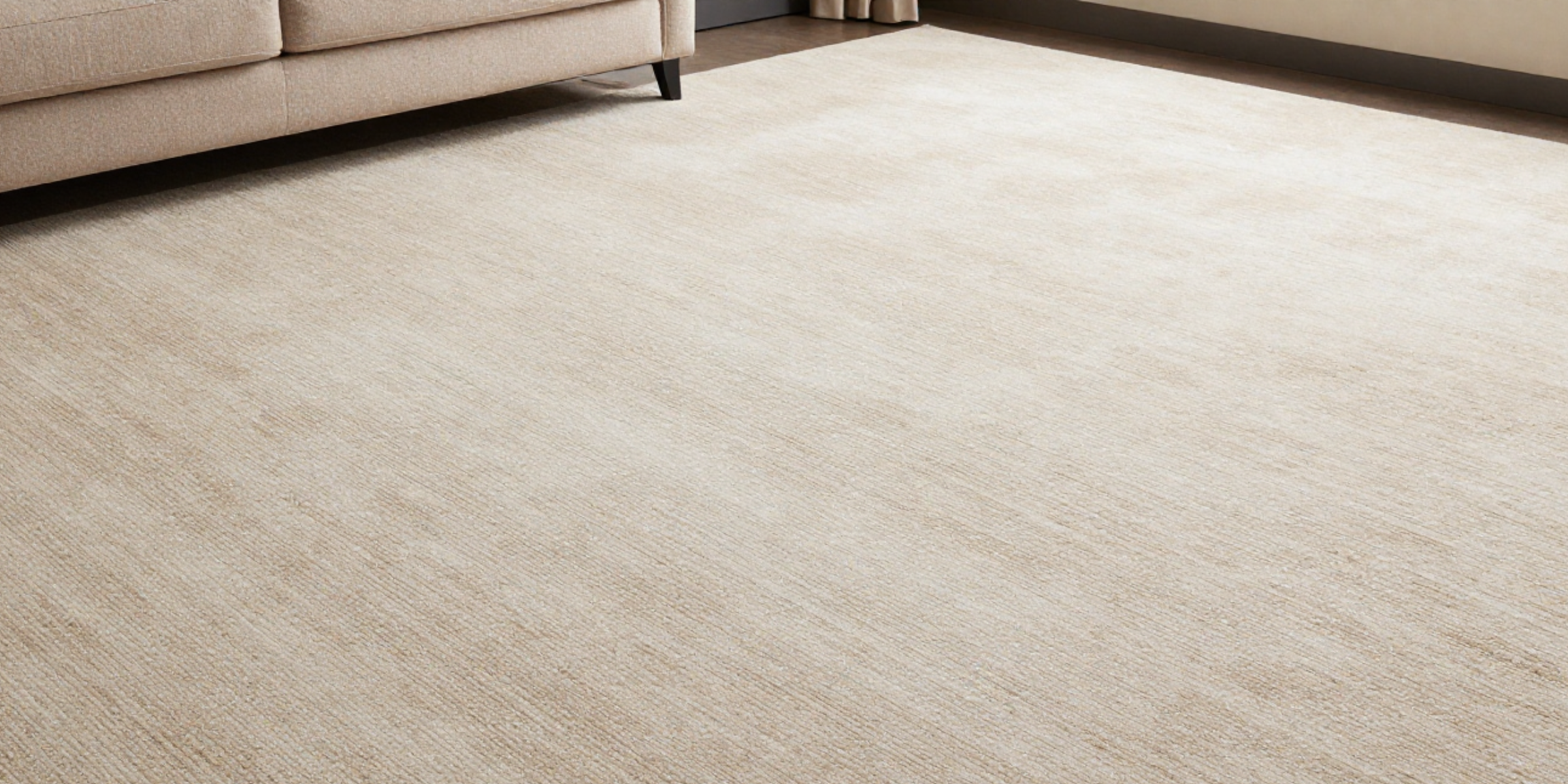 Luxury Carpets in Qatar featuring soft neutral-toned custom carpet flooring for elegant living spaces.